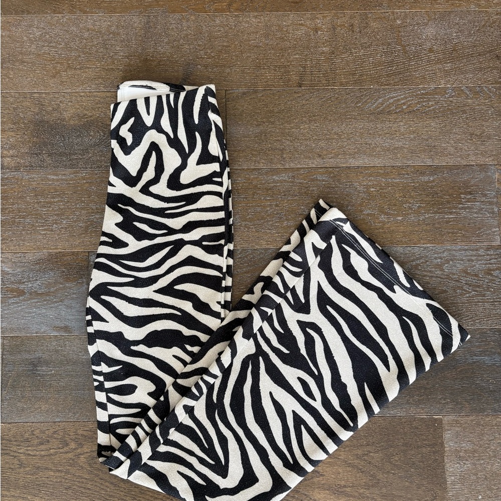 H&M Sparkly Zebra Print Flare Pants